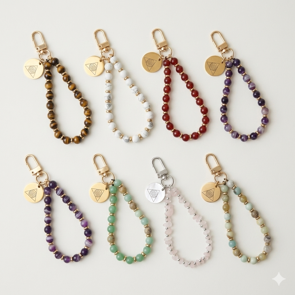 stylish phone chains with crystals